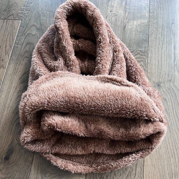 Fleece Helmet Cover Hood Brown Ski Snowboard Winter Balaclava One Size NWOT - Picture 2 of 3